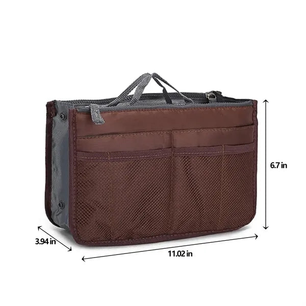 Multi-Pocket Lightweight Large Zipper Cosmetic Bag-in-Bag