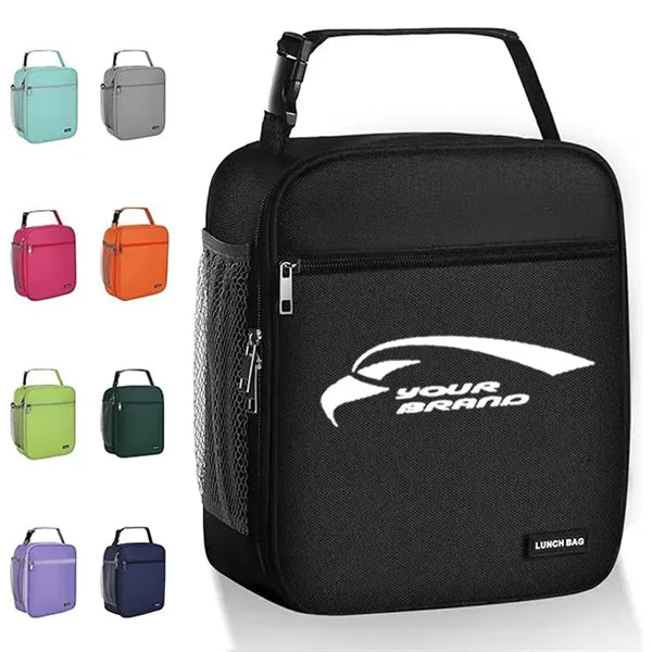 Kids Lunch Box Insulated Letter Print Soft Bag Mini Cooler