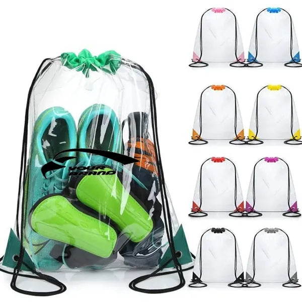 Waterproof Small Clear Drawstring Bags For Colleges Sport