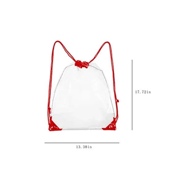 Waterproof Small Clear Drawstring Bags For Colleges Sport