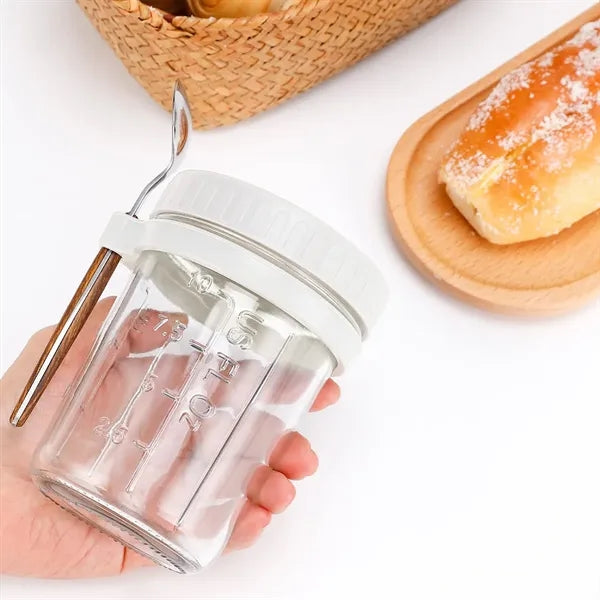 13.5-oz Overnight Measuring Oats Jars with Spoon and Lid