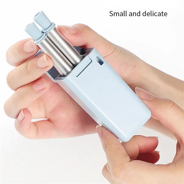 Stainless Steel Silicone Telescopic Straw with Clean Brush