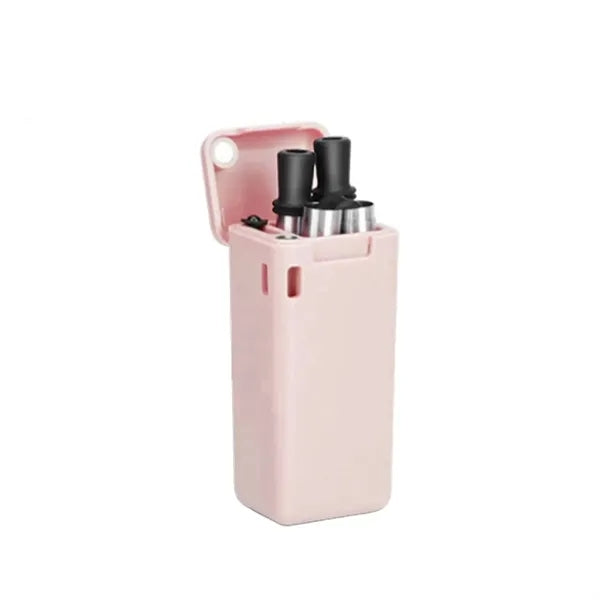 Stainless Steel Silicone Telescopic Straw with Clean Brush