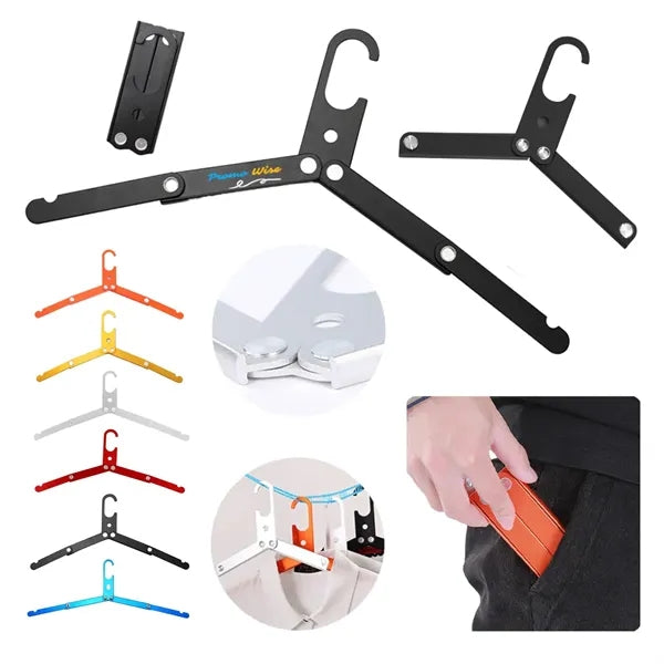 Folding Clothes Hanger Aluminum Alloy Portable High Strength