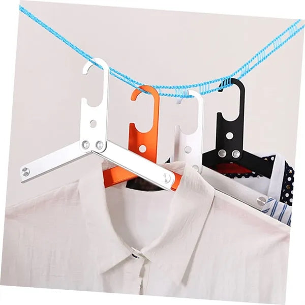 Folding Clothes Hanger Aluminum Alloy Portable High Strength
