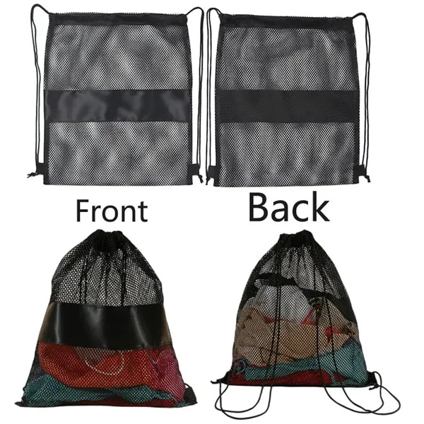 Mesh Drawstring Pouch Bag
