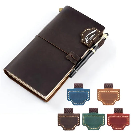 Leather Magnetic Bookmark With Pen Holder Design For Reading