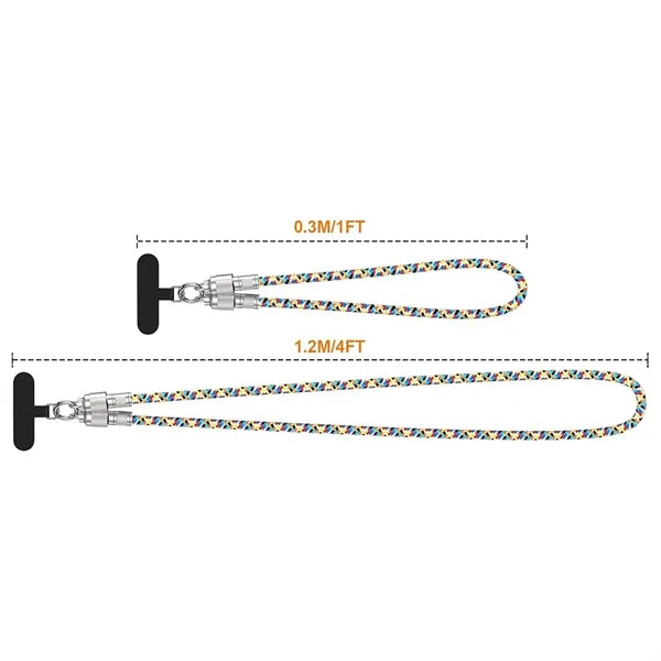 Portable Charging Cable Anti-Theft 2-In-1 Cellphone Lanyard