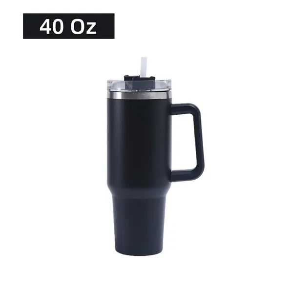 40oz Insulated Travel Tumbler with Handle & Straw