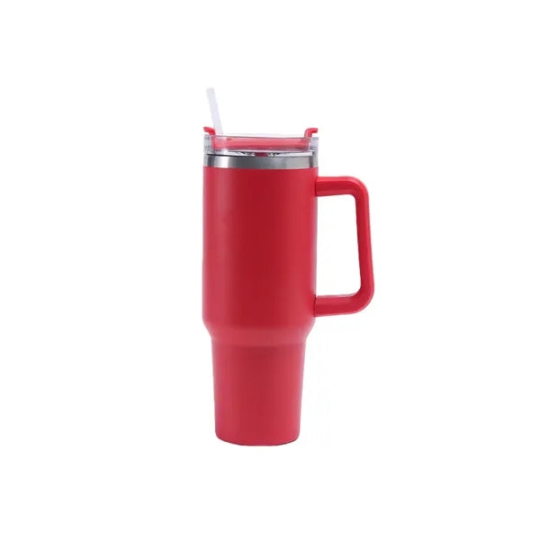 40oz Insulated Travel Tumbler with Handle & Straw