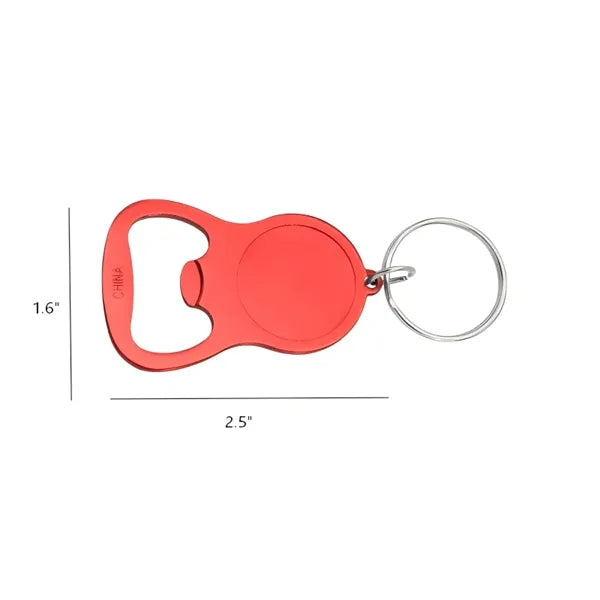 Metal Bottle Opener With Keychain