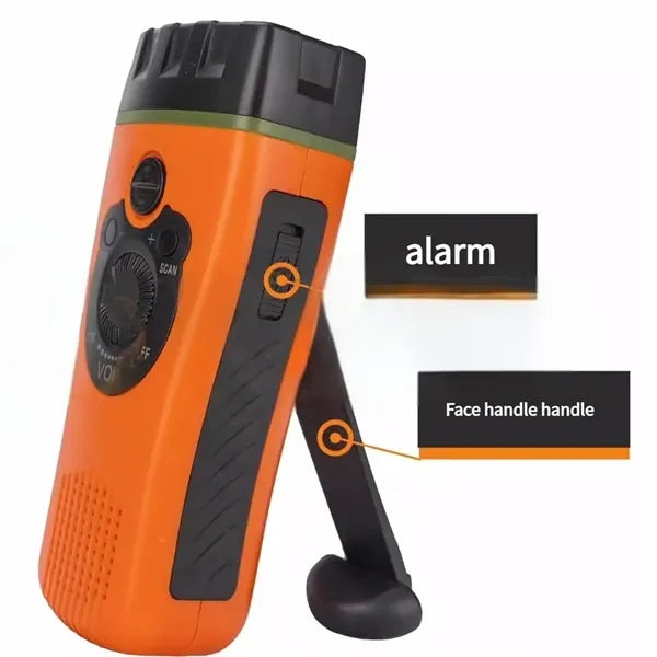 Emergency Hand Crank Flashlights Alert Radio