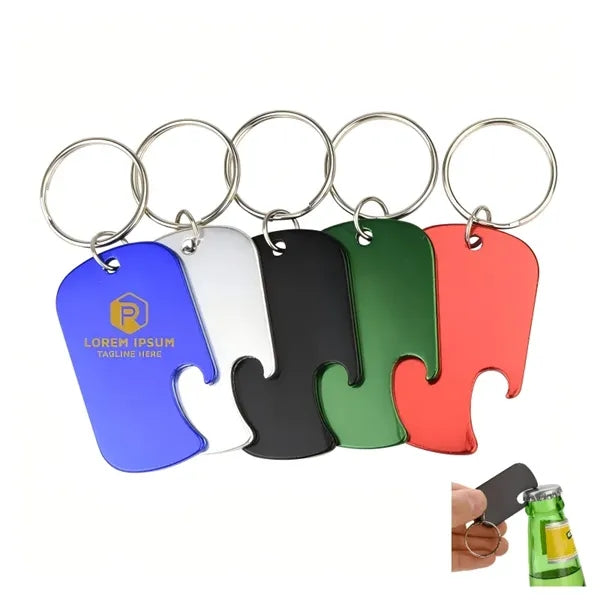 Metal Bottle Opener With Keychain