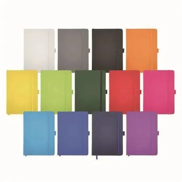 A6 PU Leather Small Notebook Ruled Notepad With Pen Holder &