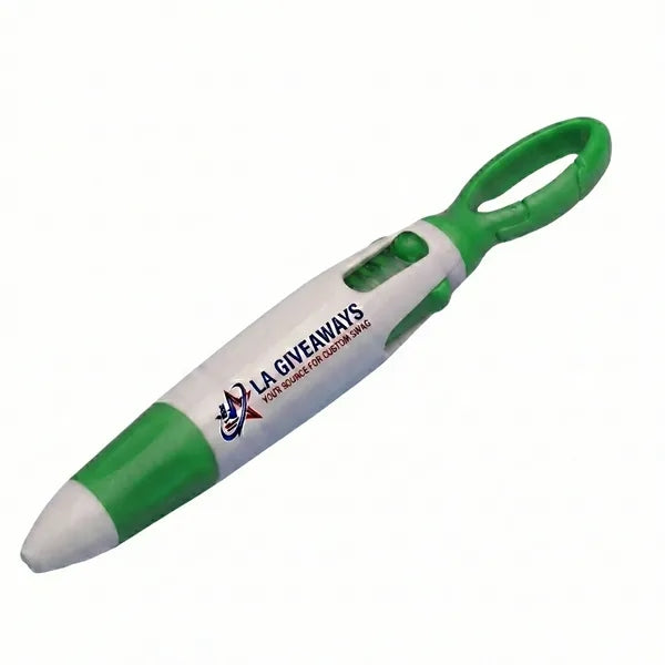 Rocket 4 Color Retractable Pen with Carabiner