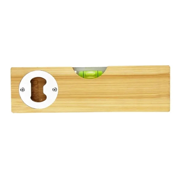 Wooden Spirit Level with Integrated Beer Opener