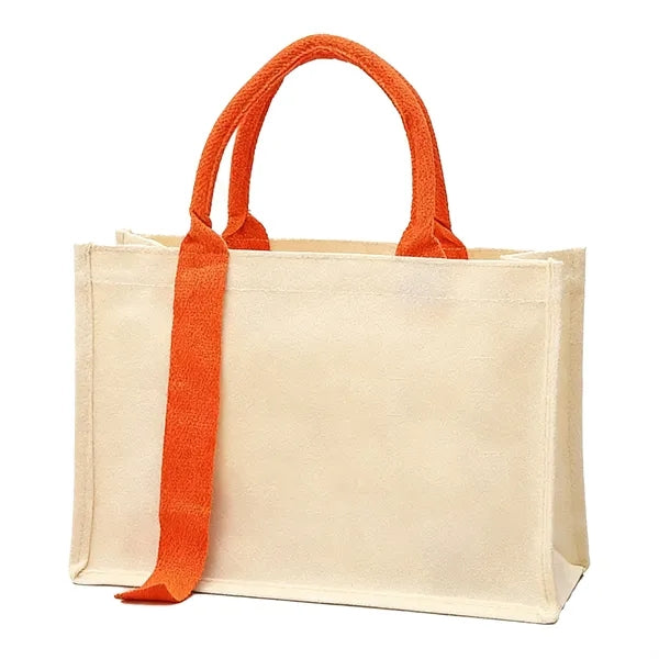 Thickened Ribbon Canvas Tote Bag