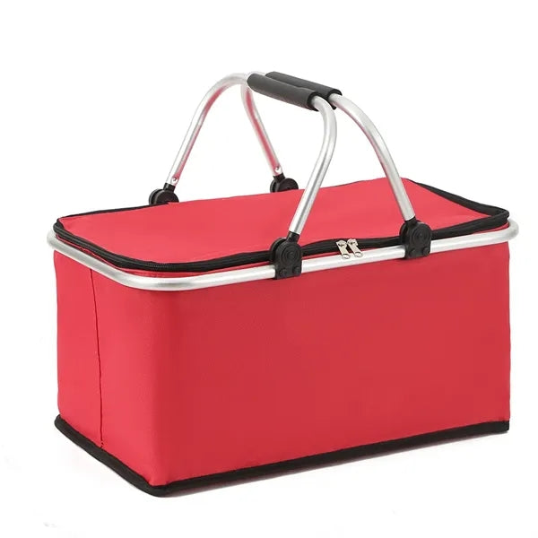 Portable Collapsible Insulated Picnic Basket with Hand