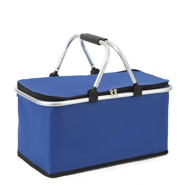 Portable Collapsible Insulated Picnic Basket with Hand