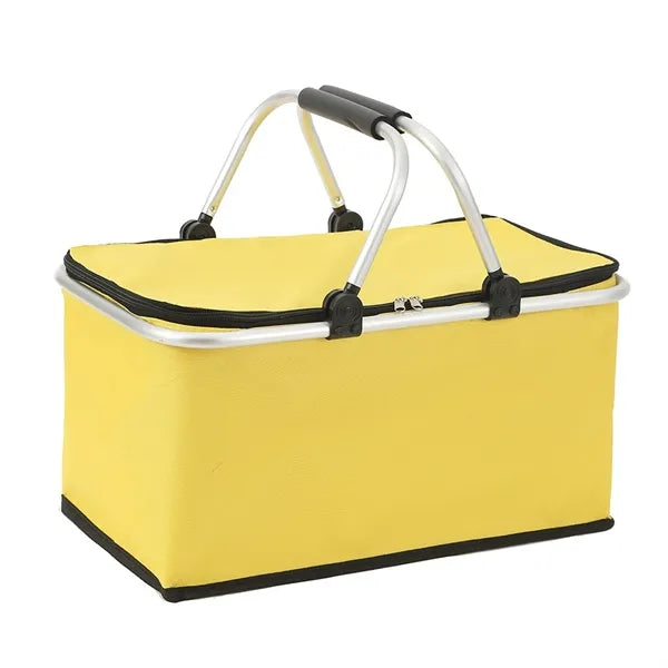 Portable Collapsible Insulated Picnic Basket with Hand