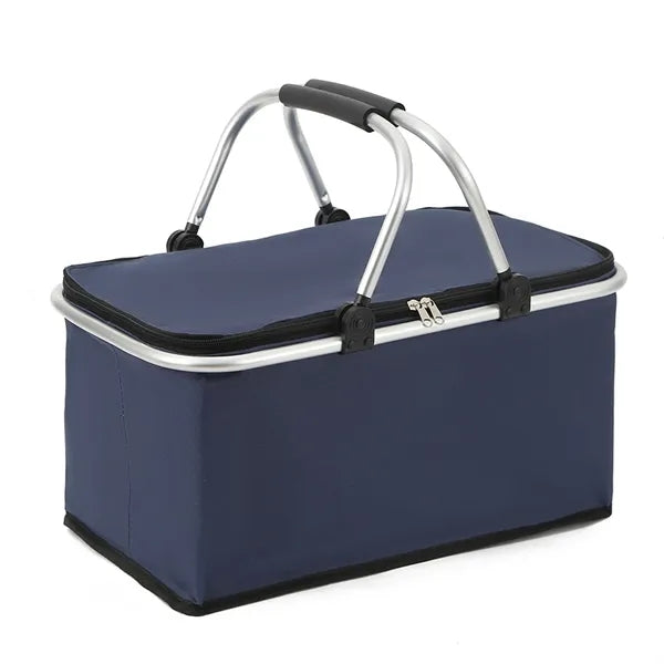 Portable Collapsible Insulated Picnic Basket with Hand