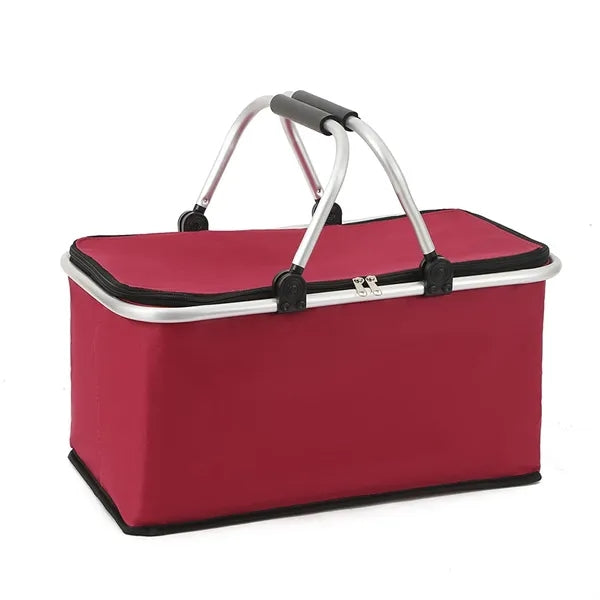 Portable Collapsible Insulated Picnic Basket with Hand