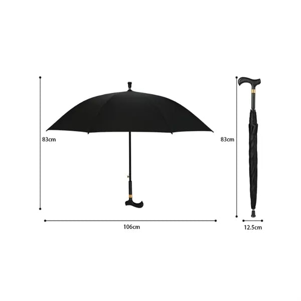 41" Walking Stick Safety Umbrella With Non-Slip Tip