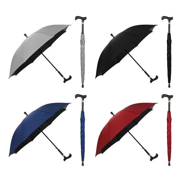 41" Walking Stick Safety Umbrella With Non-Slip Tip