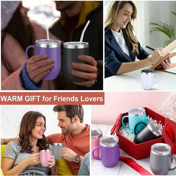 12oz Insulated Coffee Mug with Handle