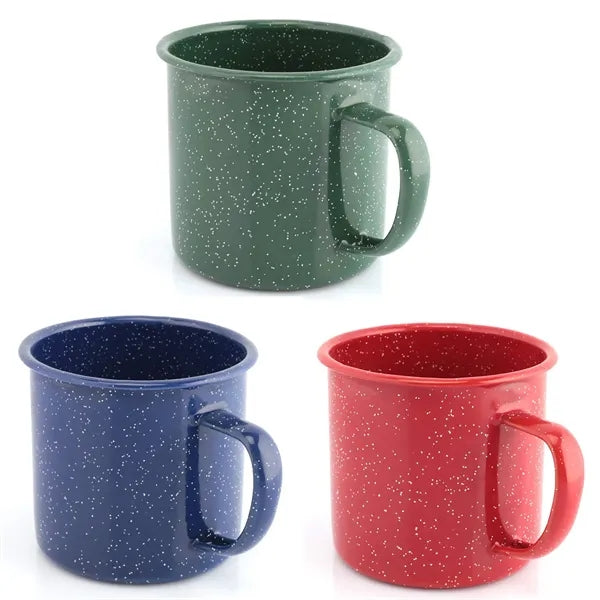 12 Oz. Cylinder Steel Enamel Retro Mug