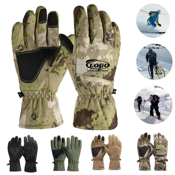 Five-Finger Thermal Waterproof Ski Gloves with Touchscreen