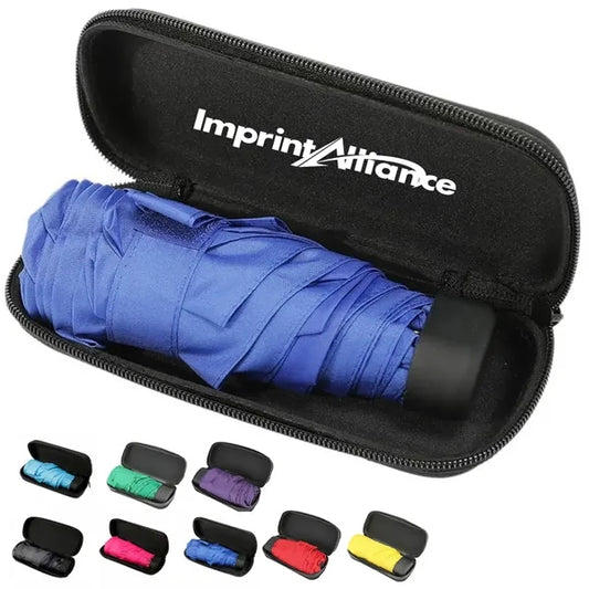 37" Pocket Mini Travel Umbrella With Hard Capsule Case