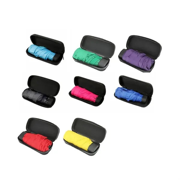 37" Pocket Mini Travel Umbrella With Hard Capsule Case