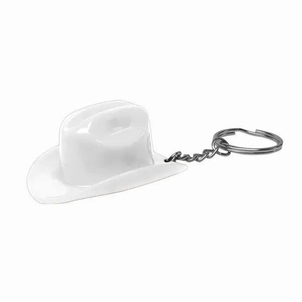 Plastic Cowboy Hat Bottle Opener Keychain