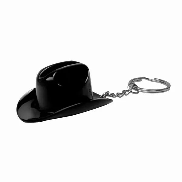 Plastic Cowboy Hat Bottle Opener Keychain
