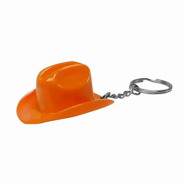 Plastic Cowboy Hat Bottle Opener Keychain