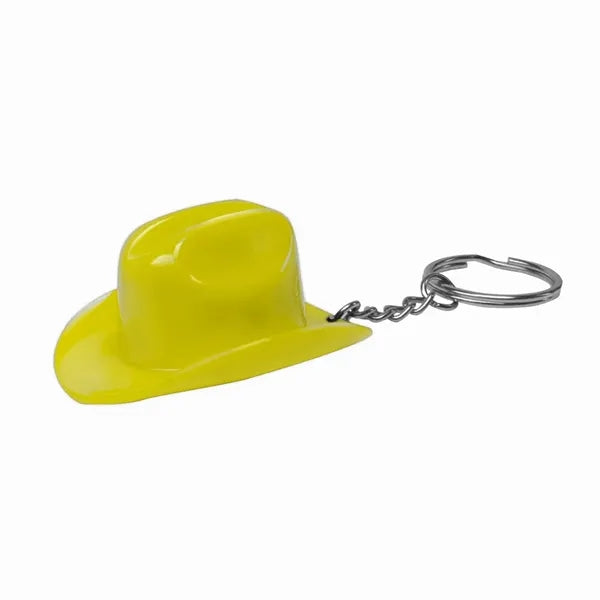 Plastic Cowboy Hat Bottle Opener Keychain