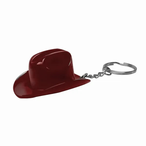 Plastic Cowboy Hat Bottle Opener Keychain