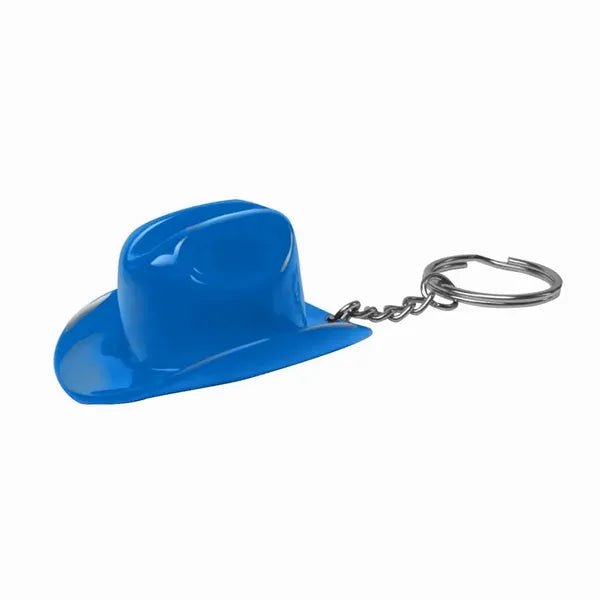 Plastic Cowboy Hat Bottle Opener Keychain