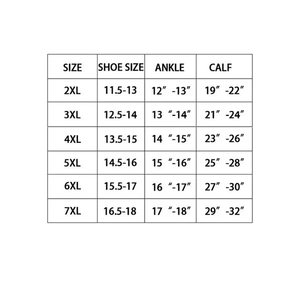 Plus Size Compression Socks in Pairs