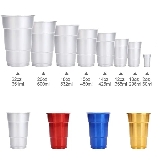 Recyclable & Shatterproof Premium 16oz Aluminum Party Cup