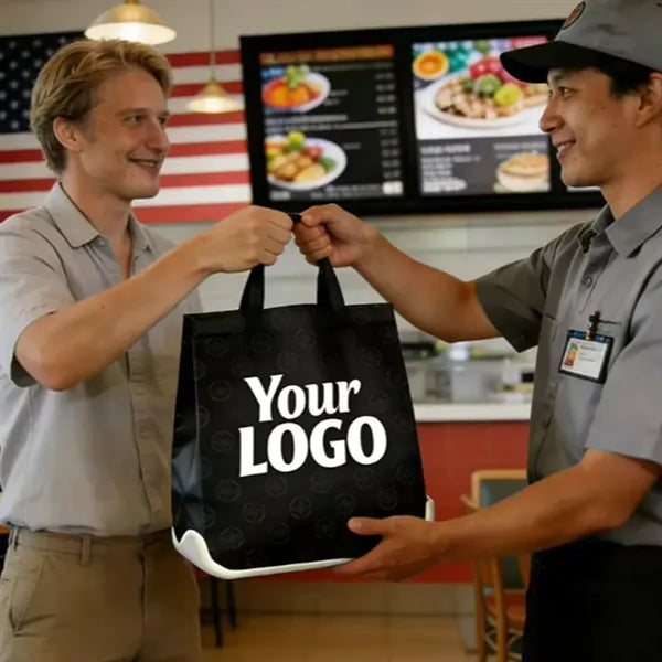 Insulated Take Away Bag,Disposable Non-woven Cooler Tote