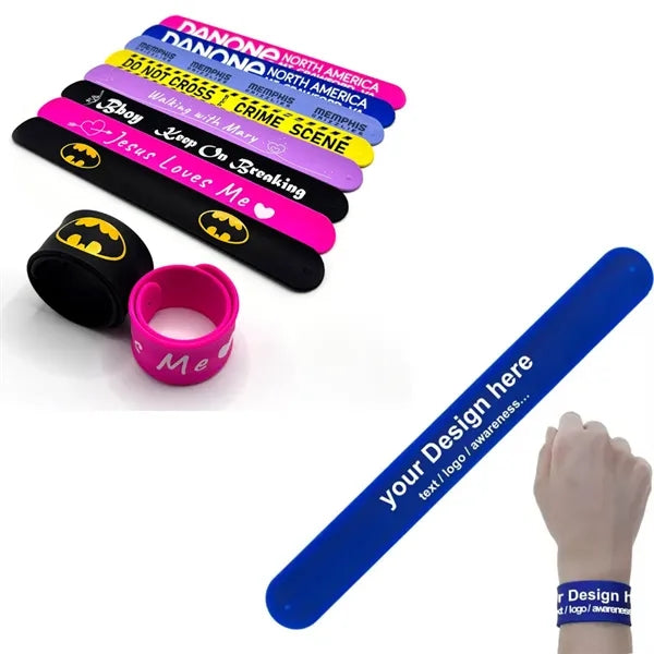 Silicone Slap Bracelet Wristband Band