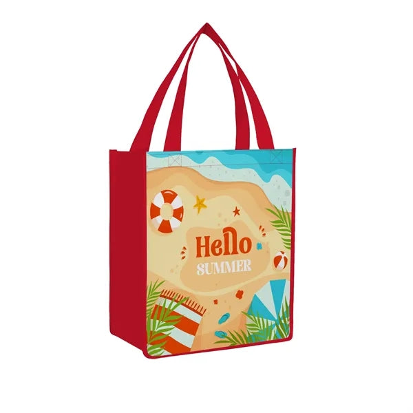 Large Laminated Shopping Tote (13" x 15" x 10")