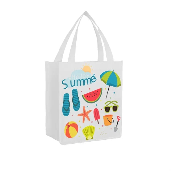 Large Laminated Shopping Tote (13" x 15" x 10")