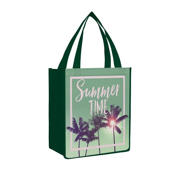 Large Laminated Shopping Tote (13" x 15" x 10")