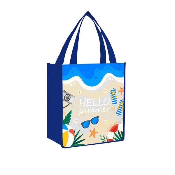 Large Laminated Shopping Tote (13" x 15" x 10")