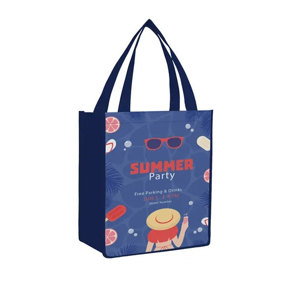 Large Laminated Shopping Tote (13" x 15" x 10")