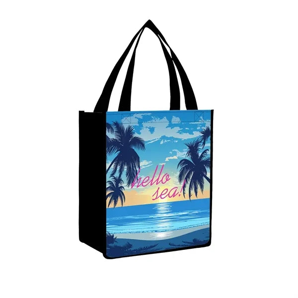 Large Laminated Shopping Tote (13" x 15" x 10")