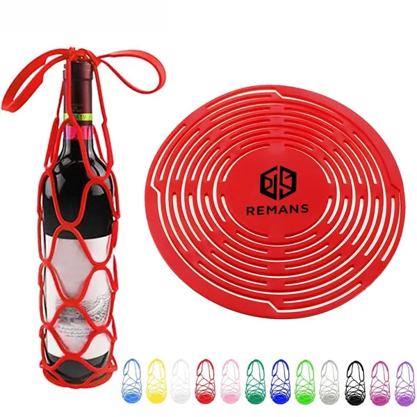 2-in-1 Collapsible Round Portable Carrier & Coaster